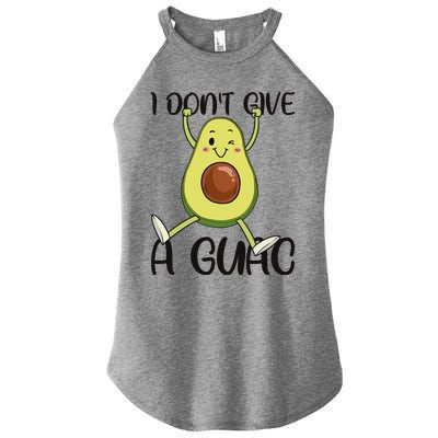 I Dont Give A Guac Funny Avocado Quote Vegan Guacamole Meaningful Gift Women's Perfect Tri Rocker Tank