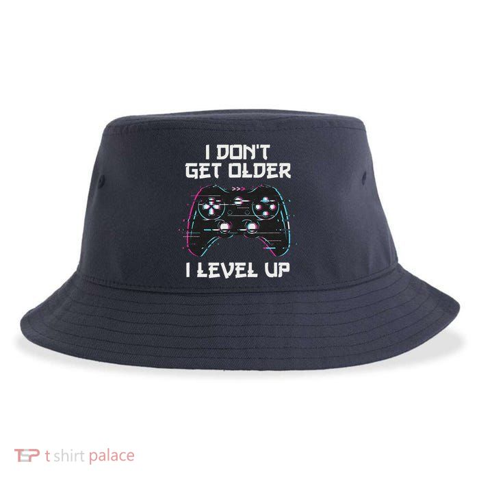I Don't Get Older I Level Up Gamer Birthday Sustainable Bucket Hat
