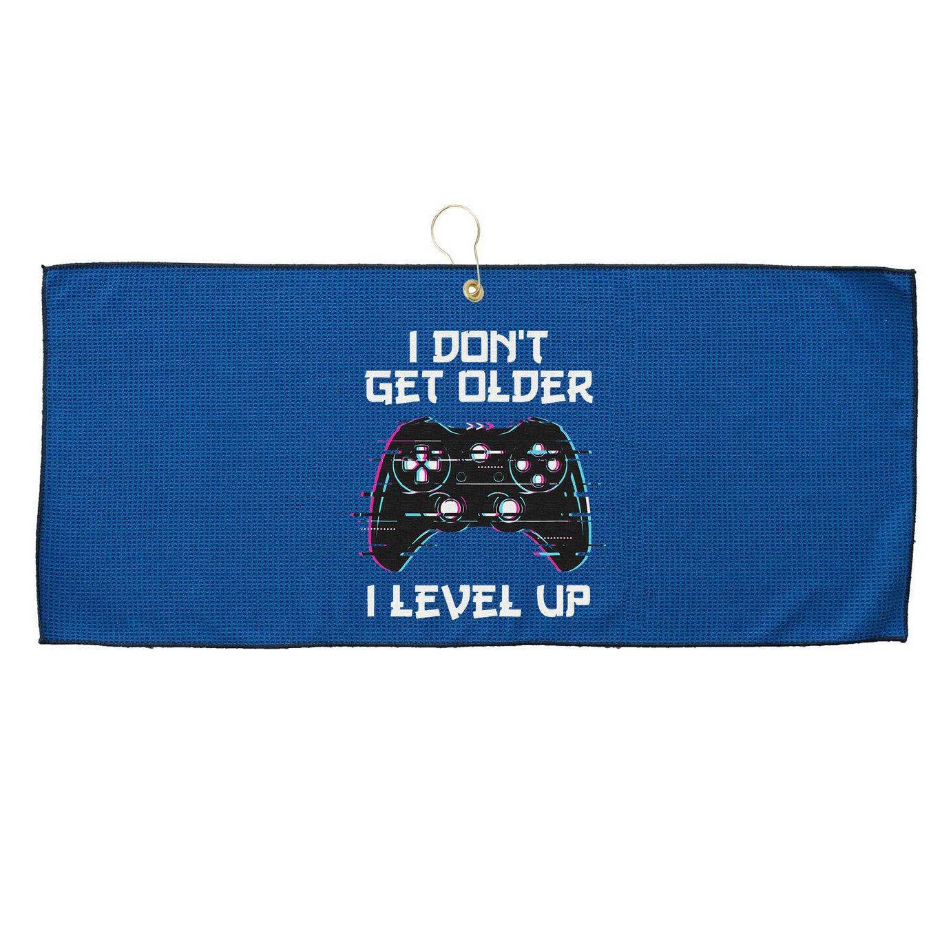 I Don't Get Older I Level Up Gamer Birthday Large Microfiber Waffle Golf Towel