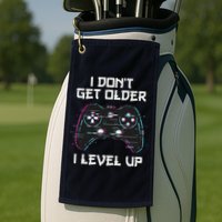 I Don't Get Older I Level Up Gamer Birthday Golf Towel