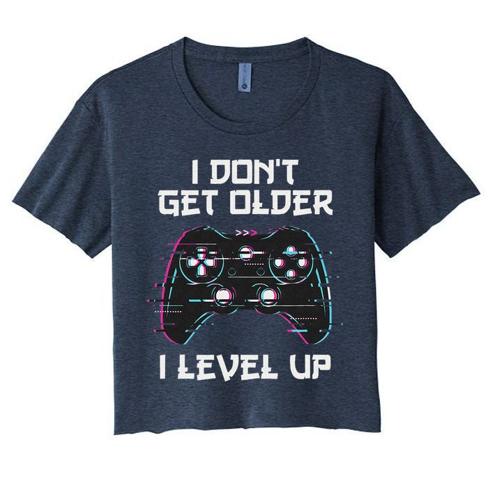 I Don't Get Older I Level Up Gamer Birthday Crop Top