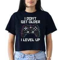 I Don't Get Older I Level Up Gamer Birthday Crop Top