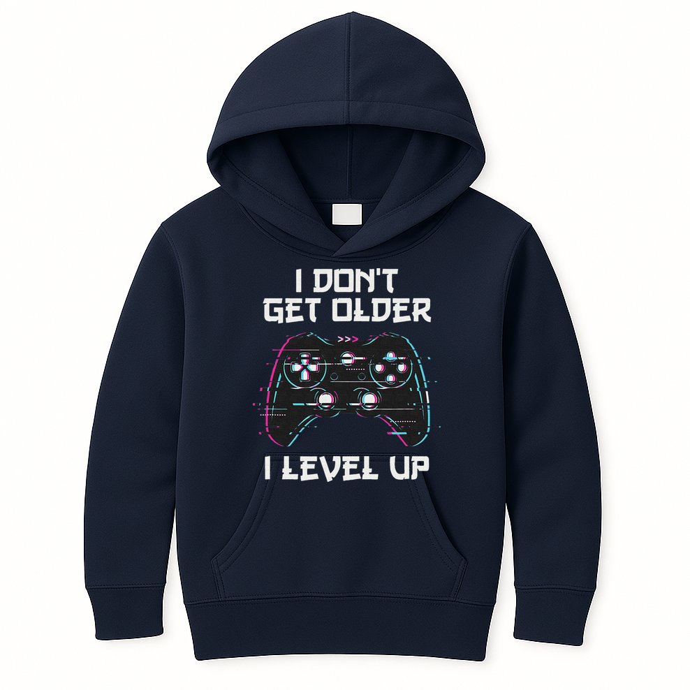 I Don't Get Older I Level Up Gamer Birthday Kids Hoodie