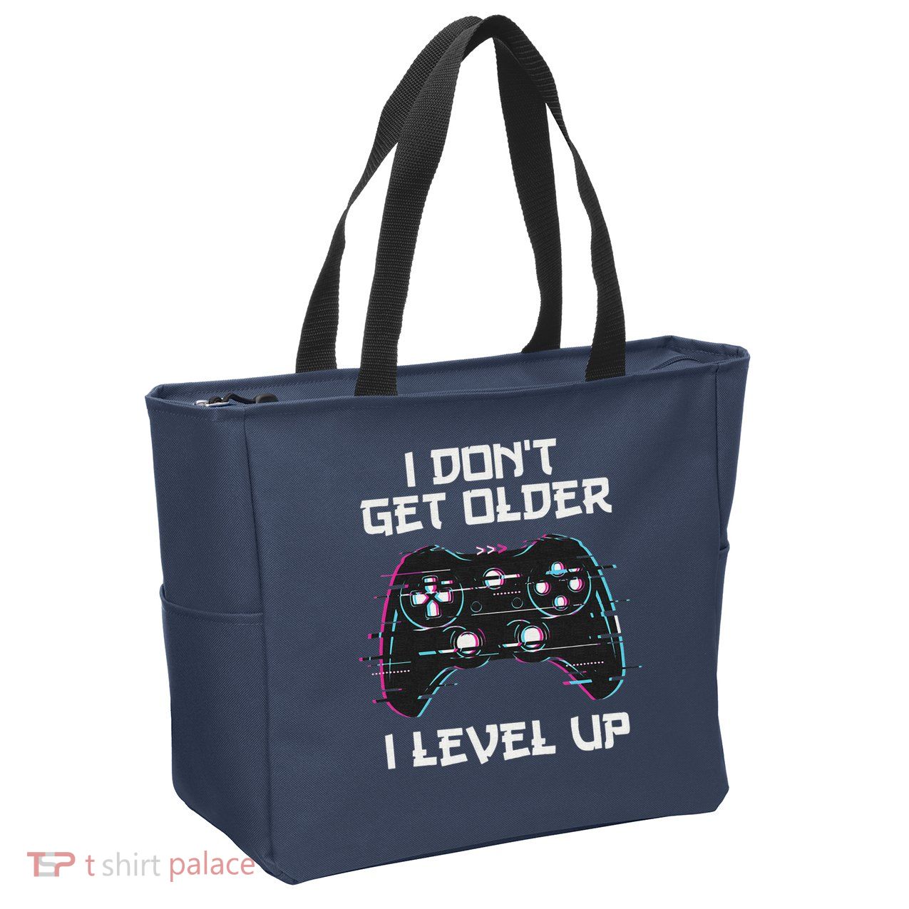 I Don't Get Older I Level Up Gamer Birthday Zip Tote Bag