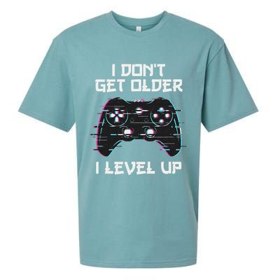 I Don't Get Older I Level Up Gamer Birthday Sueded Cloud Jersey T-Shirt