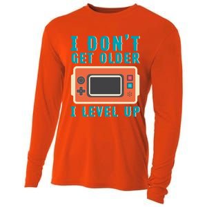 I Dont Get Older I Level Up Controller Gift Cooling Performance Long Sleeve Crew