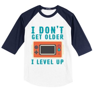 I Dont Get Older I Level Up Controller Gift Baseball Sleeve Shirt