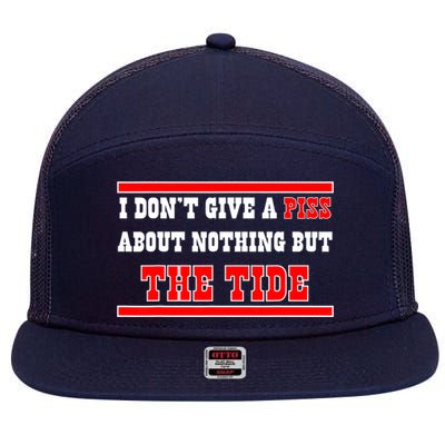 I Don’t Give A Piss About Nothing But The Tide 7 Panel Mesh Trucker Snapback Hat