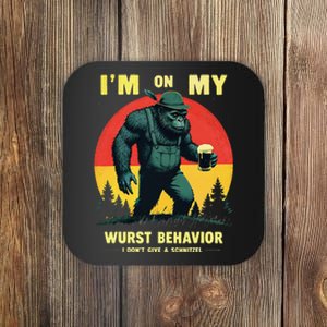 I DonT Give A Schnitzel German Beer Wurst Funny Oktoberfest Coaster