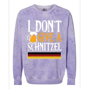 I Dont Give A Schnitzel German Beer Wurst Funny Oktoberfest Colorblast Crewneck Sweatshirt