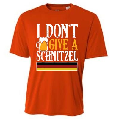 I Dont Give A Schnitzel German Beer Wurst Funny Oktoberfest Cooling Performance Crew T-Shirt