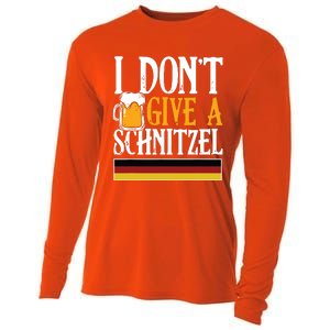 I Dont Give A Schnitzel German Beer Wurst Funny Oktoberfest Cooling Performance Long Sleeve Crew