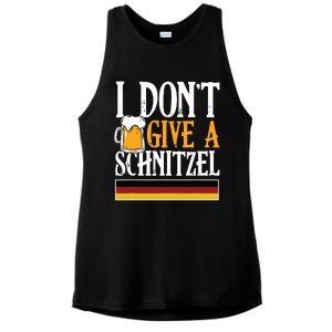 I Dont Give A Schnitzel German Beer Wurst Funny Oktoberfest Ladies PosiCharge Tri-Blend Wicking Tank