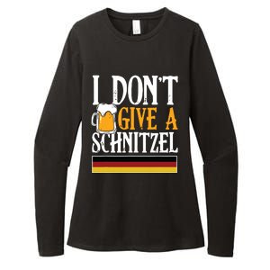 I Dont Give A Schnitzel German Beer Wurst Funny Oktoberfest Womens CVC Long Sleeve Shirt