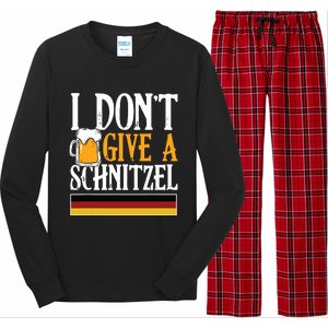 I Dont Give A Schnitzel German Beer Wurst Funny Oktoberfest Long Sleeve Pajama Set