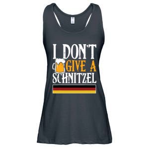 I Dont Give A Schnitzel German Beer Wurst Funny Oktoberfest Ladies Essential Flowy Tank