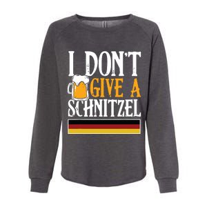 I Dont Give A Schnitzel German Beer Wurst Funny Oktoberfest Womens California Wash Sweatshirt