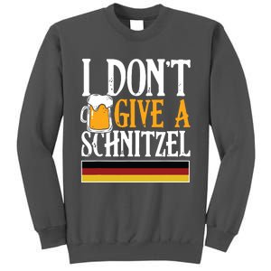 I Dont Give A Schnitzel German Beer Wurst Funny Oktoberfest Tall Sweatshirt