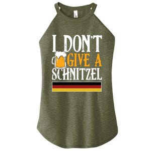 I Dont Give A Schnitzel German Beer Wurst Funny Oktoberfest Women's Perfect Tri Rocker Tank