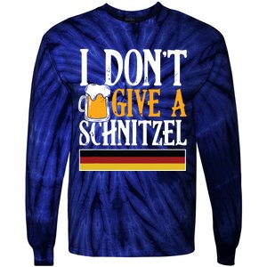 I Dont Give A Schnitzel German Beer Wurst Funny Oktoberfest Tie-Dye Long Sleeve Shirt