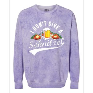 I Dont Give A Schnitzel Oktoberfest Beer Festival Colorblast Crewneck Sweatshirt