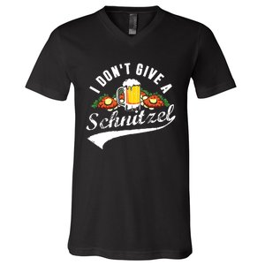 I Dont Give A Schnitzel Oktoberfest Beer Festival V-Neck T-Shirt