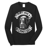 I Dont Give A Schnitzel Funny Saying German Pride Long Sleeve Shirt