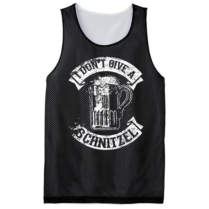 I Dont Give A Schnitzel Funny Saying German Pride Mesh Reversible Basketball Jersey Tank