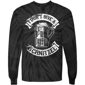 I Dont Give A Schnitzel Funny Saying German Pride Tie-Dye Long Sleeve Shirt