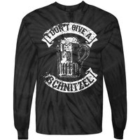 I Dont Give A Schnitzel Funny Saying German Pride Tie-Dye Long Sleeve Shirt