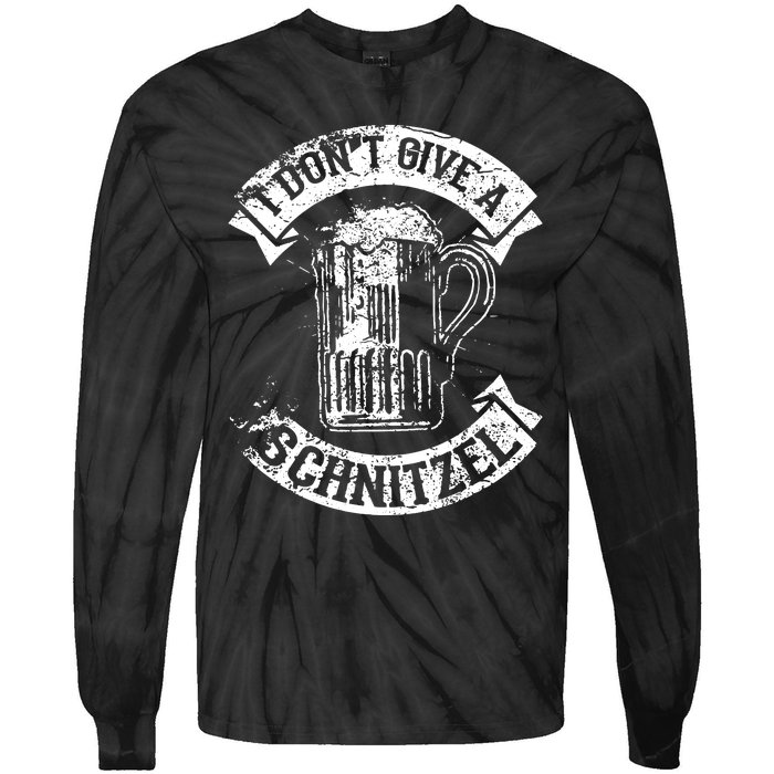 I Dont Give A Schnitzel Funny Saying German Pride Tie-Dye Long Sleeve Shirt