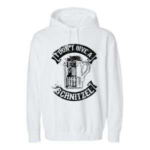 I Dont Give A Schnitzel Funny Saying German Pride Garment-Dyed Fleece Hoodie