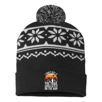 I DonT Get It The Trail Looked So Flat On The Map Hiking USA-Made Snowflake Beanie