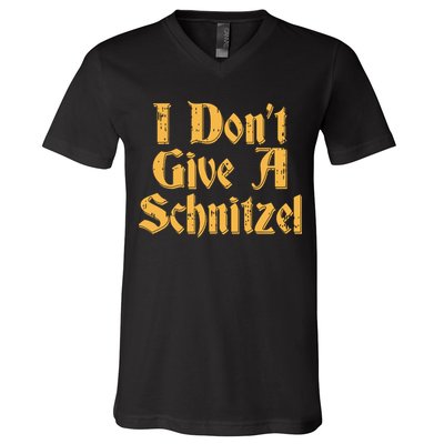 I Dont Give A Schnitzel Shirts Oktoberfest Vintage German V-Neck T-Shirt