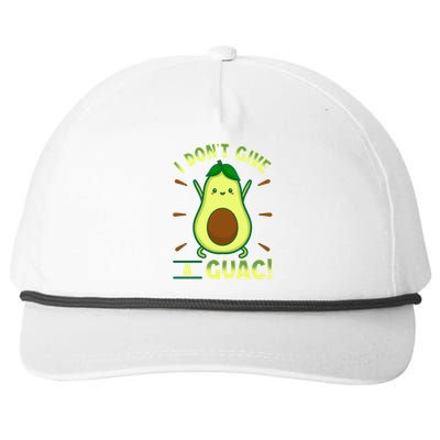 I Dont Give A Guac Kawaii Style Funny Guacamole Gift Snapback Five-Panel Rope Hat