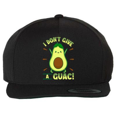 I Dont Give A Guac Kawaii Style Funny Guacamole Gift Wool Snapback Cap