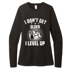 I Dont Get Older I Level Up Gift For Gamer Womens CVC Long Sleeve Shirt