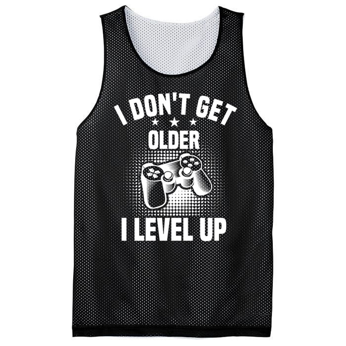 I Dont Get Older I Level Up Gift For Gamer Mesh Reversible Basketball Jersey Tank