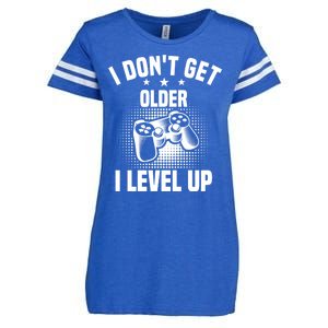 I Dont Get Older I Level Up Gift For Gamer Enza Ladies Jersey Football T-Shirt