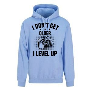 I Dont Get Older I Level Up Gift For Gamer Unisex Surf Hoodie