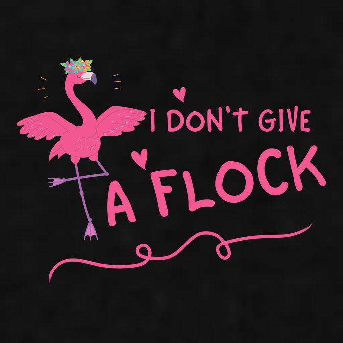 I Don't Give A Flock Funny Flamingo Ladies PosiCharge Tri-Blend Wicking Tank