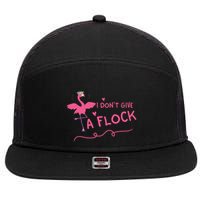 I Don't Give A Flock Funny Flamingo 7 Panel Mesh Trucker Snapback Hat