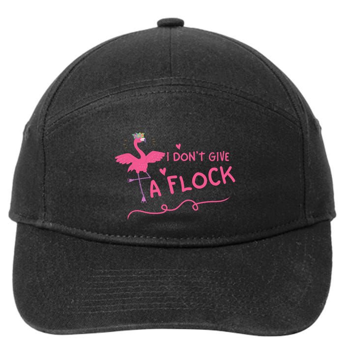 I Don't Give A Flock Funny Flamingo 7-Panel Snapback Hat