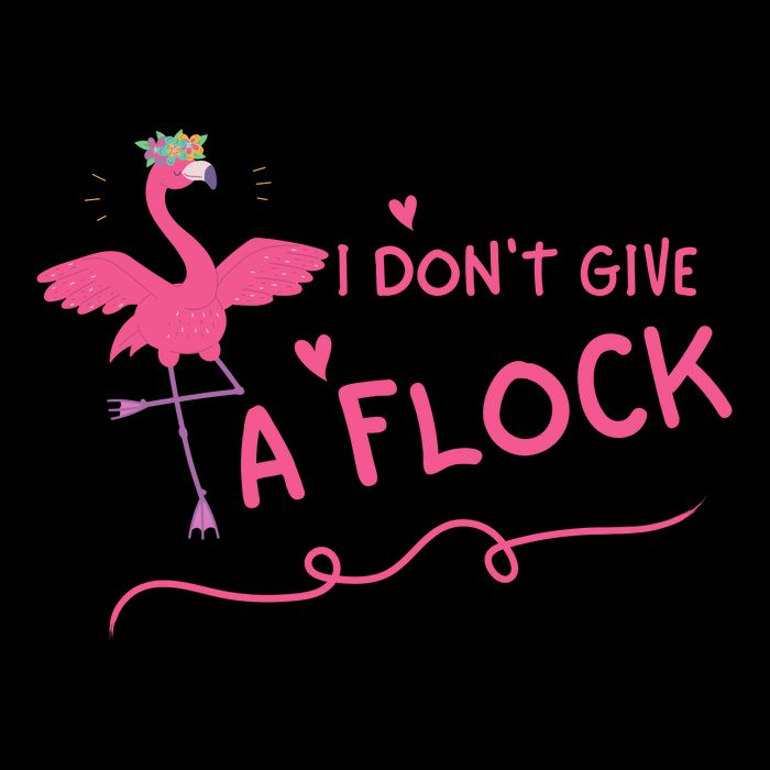 I Don't Give A Flock Funny Flamingo Drawstring Bag