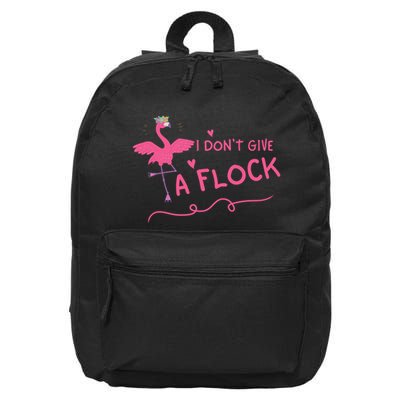 I Don't Give A Flock Funny Flamingo 16 in Basic Backpack