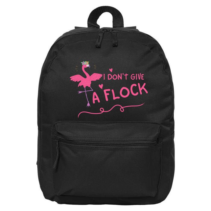 I Don't Give A Flock Funny Flamingo 16 in Basic Backpack