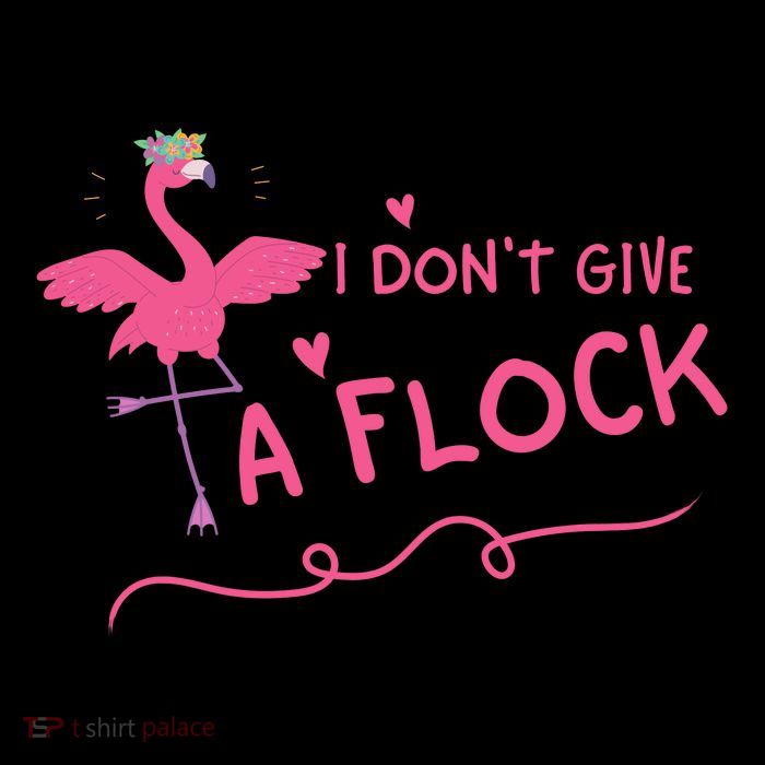 I Don't Give A Flock Funny Flamingo Sustainable Knit Beanie
