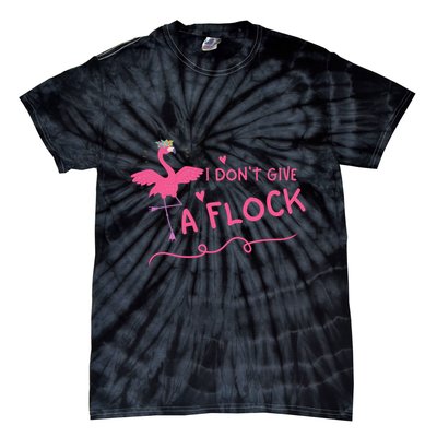 I Don't Give A Flock Funny Flamingo Tie-Dye T-Shirt