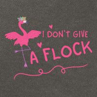 I Don't Give A Flock Funny Flamingo Cotton Canvas Backpack