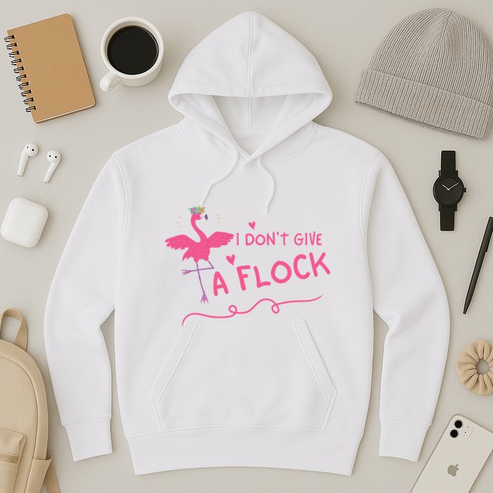 I Don't Give A Flock Funny Flamingo Hoodie